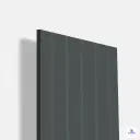 Dark grey vertical stripe textured porcelain tile modern minimalist floor and wall tile design