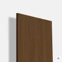 High gloss Trinex Pine Wood laminate featuring a rich dark brown pine wood grain texture with flowing natural patterns and a sleek reflective finish, ideal for wardrobes, cabinets, wall panels, and premium contemporary interior furniture designs.