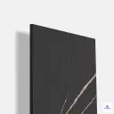 Premium textured laminate featuring a bold dark marble-inspired design with deep charcoal tones, striking light veining, and subtle linear carving texture, delivering a sophisticated contemporary look while ensuring durability, scratch resistance, and easy maintenance