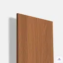 Matte Clair Walnut laminate featuring warm walnut brown tones with natural vertical wood grain texture and subtle linear patterns, finished with a smooth matte surface, ideal for wardrobes, cabinets, wall panels, and elegant modern interior furniture designs.