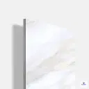 High gloss Irrawa Marble laminate featuring a soft white marble surface with subtle beige and grey flowing veins and a sleek reflective finish, ideal for wardrobes, cabinets, wall panels, feature walls, and luxurious contemporary interior furniture designs.