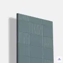 Blue textured ceramic wall tile panel modern square pattern decorative wall tiles for bathroom and kitchen