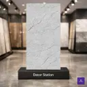 Avario grey marble look carving tile with soft grey tones, natural veining, and textured surface, ideal for modern wall and floor applications