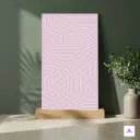 Soft pastel pink geometric textured decorative wall panel for contemporary interior wall design