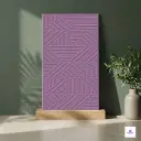 Modern purple geometric textured decorative wall panel tile for stylish interior décor