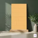 Mustard yellow ribbed textured decorative wall panel tile for modern residential interior wall décor