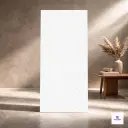 Full body matt vitrified tile featuring a subtle terrazzo-inspired speckled texture in a clean dual bianco white tone, designed to create bright and contemporary surfaces while offering excellent durability, easy maintenance, and long-lasting performance