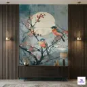 PIXEL-904 Watercolour Birds And Moon Digital Matt Wall 1x1 ft 9.5mm Tile | TL-53881-B | application image
