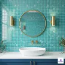 RSM-30 Light Green Grid-Style Mosaic Matt 1x1 ft 5mm pool tile | TL-53902-C | application image