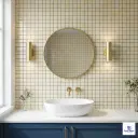 RSM-90 Beige Grid-Style Mosaic Matt 1x1 ft 5mm pool tile | TL-53904-E | application image