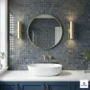 RSM-140 Grey Grid-Style Mosaic Matt 1x1 ft 5mm pool tile | TL-53902-L | application image