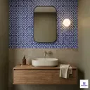 PMT-98-403 Blue Grid-Style Porcelain Mosaic 0.9x09 ft 8mm tile | TL-53945-C | application image