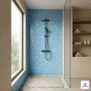 PMT-48-400 Light Blue Grid-Style Porcelain Mosaic 0.9x09 ft 6mm tile | TL-53950-A | application image