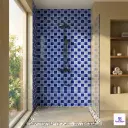 PMT-48-401 Dark Blue Grid-Style Porcelain Mosaic 0.9x09 ft 6mm tile | TL-53950-C | application image