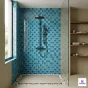 PMT-48-801 Sky Blue Grid-Style Porcelain Mosaic 0.9x09 ft 6mm tile | TL-53950-F | application image