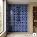 PMT-48-809 Blue Grid-Style Porcelain Mosaic 0.9x09 ft 6mm tile | TL-53950-J | application image