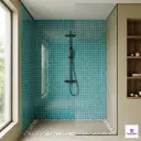 PMT-73-404 Sky Blue Grid-Style Porcelain Mosaic 0.9x09 ft 6mm tile | TL-53960-B | application image