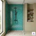 PMT-73-800 Sea Green Grid-Style Porcelain Mosaic 0.9x09 ft 6mm tile | TL-53960-D | application image