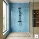 GMT-01 Light Blue Grid-Style Glass Mosaic 1x1 ft 4mm tile | TL-53965-A | application image