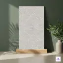 Accosto Grey Decor Leaf Pattern Matt Vitrified 2x4 ft 9mm tile | TL-54059-B | mockup image