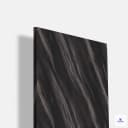 High gloss Lio Statuario laminate featuring a bold black marble surface with flowing white and grey vein patterns and a sleek reflective finish, ideal for wardrobes, cabinets, wall panels, feature walls, and luxurious modern interior furniture designs.
