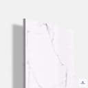 White marble look laminate panel with subtle grey veins modern interior wall cladding and countertop surface design