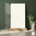 Cream marble texture porcelain tile decorative wall and floor tile displayed in modern interior setting