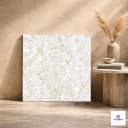 White marble look porcelain tile with subtle gold veins luxury modern floor tile design