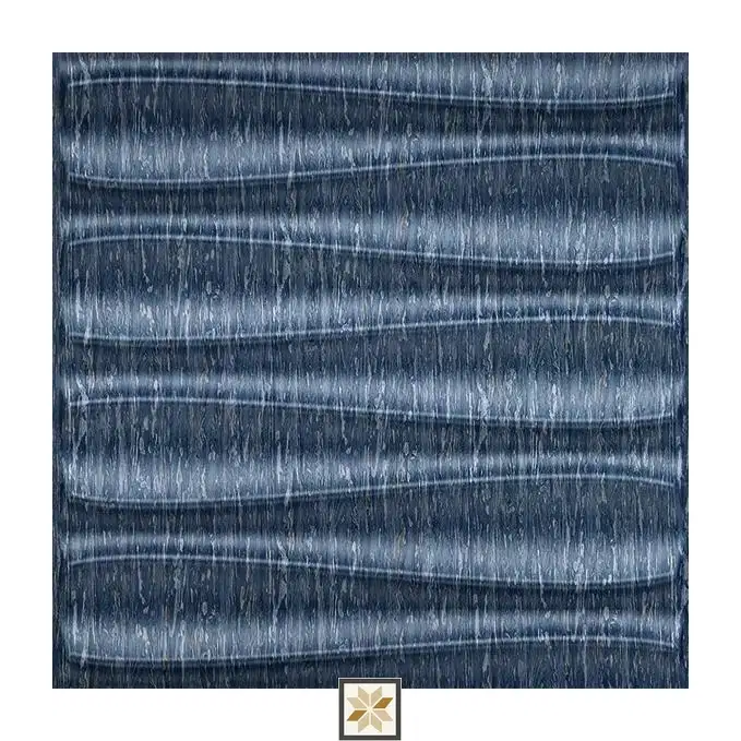 Modern Patterned Look Blue Dune Wall Panel (1.6x1.6 ft | 15 mm)-0