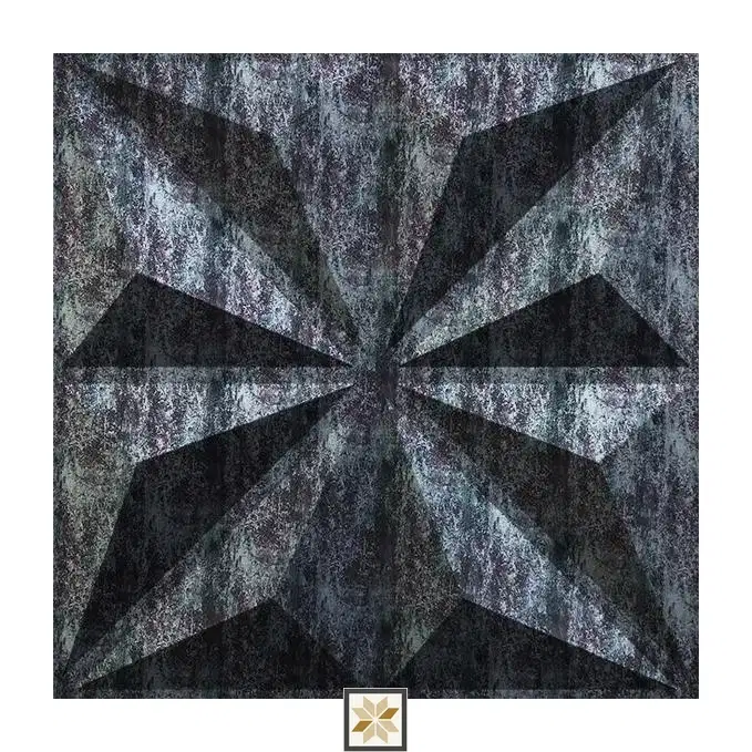 Modern Patterned Look Black Crystal Wall Panel (1.6x1.6 ft | 15 mm)-0