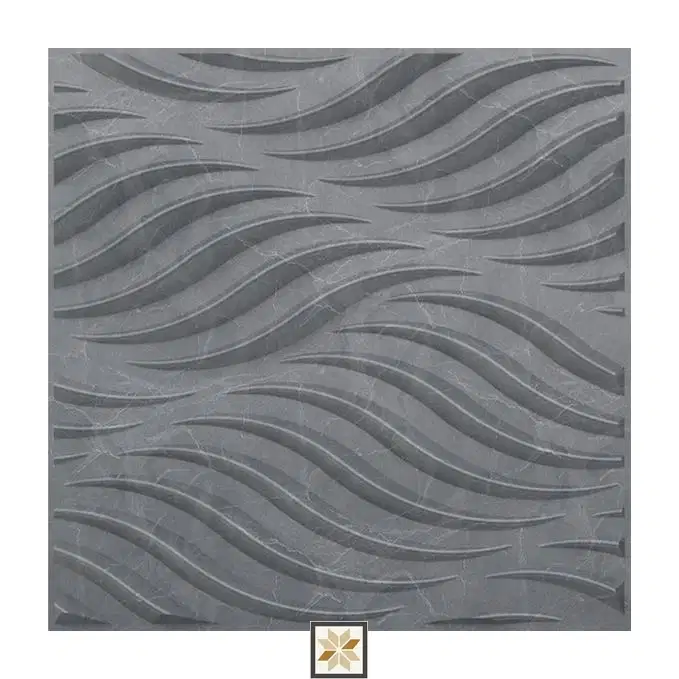 Modern Patterned Look Grey Swirl Wall Panel (1.6x1.6 ft | 15 mm)-0