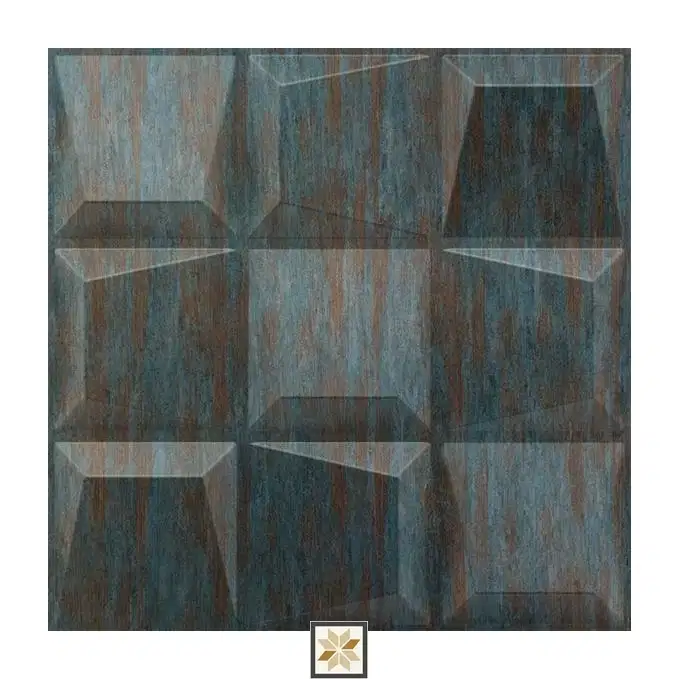 Modern Wood Look Black Cubical Wall Panel (1.6x1.6 ft | 15 mm)-0