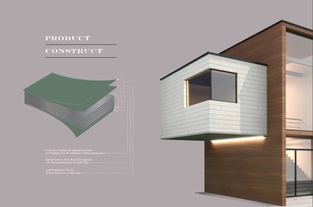 Brown Matte Lava Moreno Stone Texture HPL sheet (10x4.25 feet,6 mm) : HPLS-52465-0