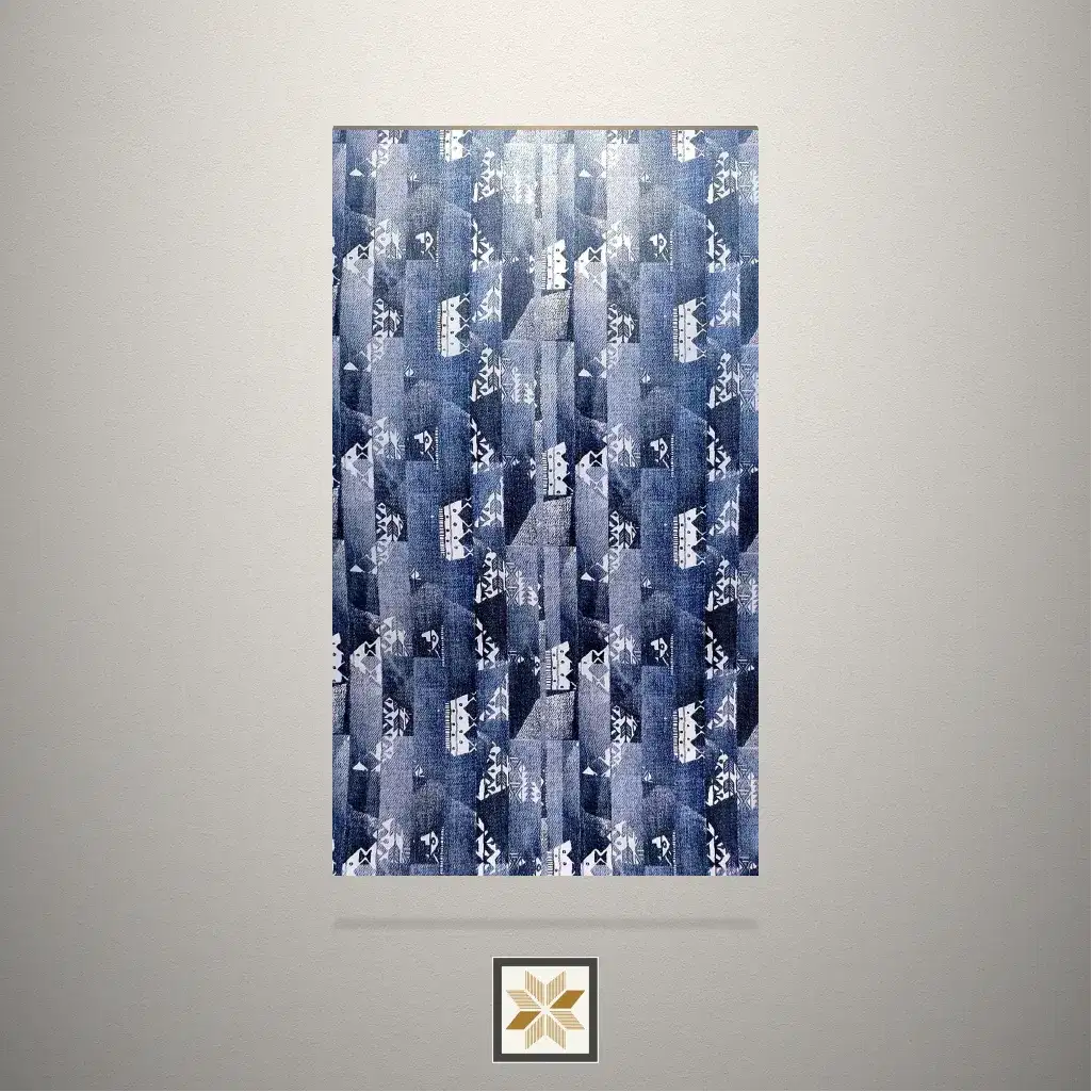 Textured Pattern Blue Laminate (8x4 feet,1 mm): LM-10834-0