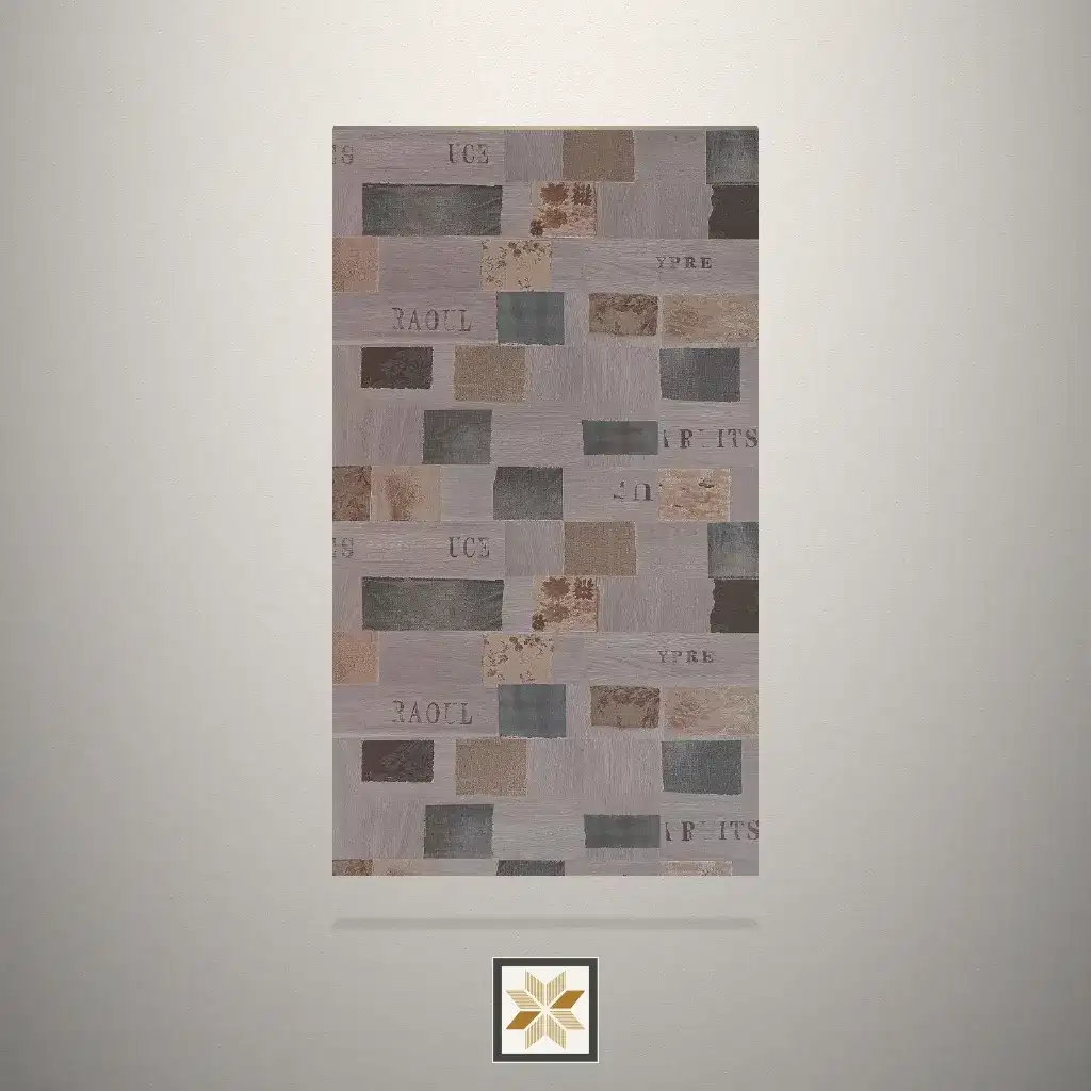 Textured Florid Decor Digital Printed Beige Laminate (8x4 feet,1 mm): LM-10877-0