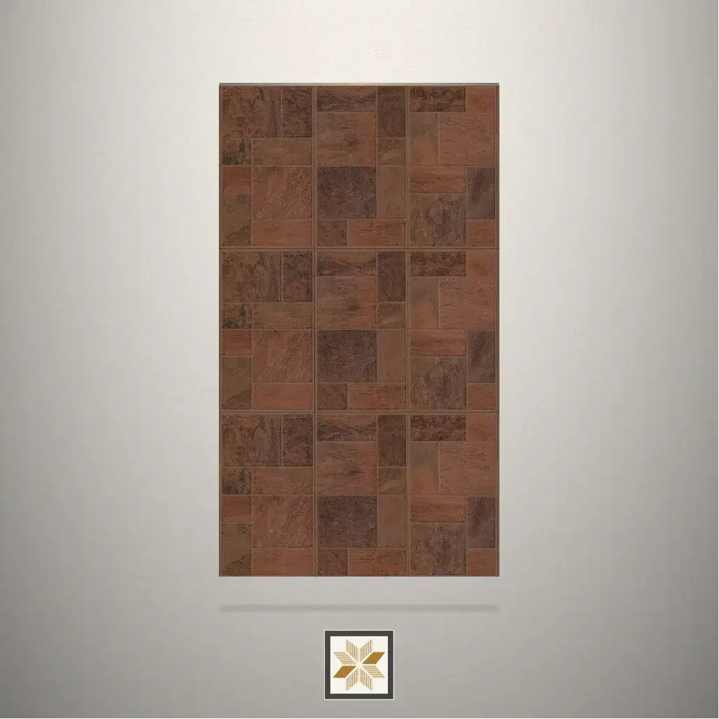 Textured Jacobean Wood Decor Stone Brown Laminate (8x4 feet,1 mm): LM-10883-0