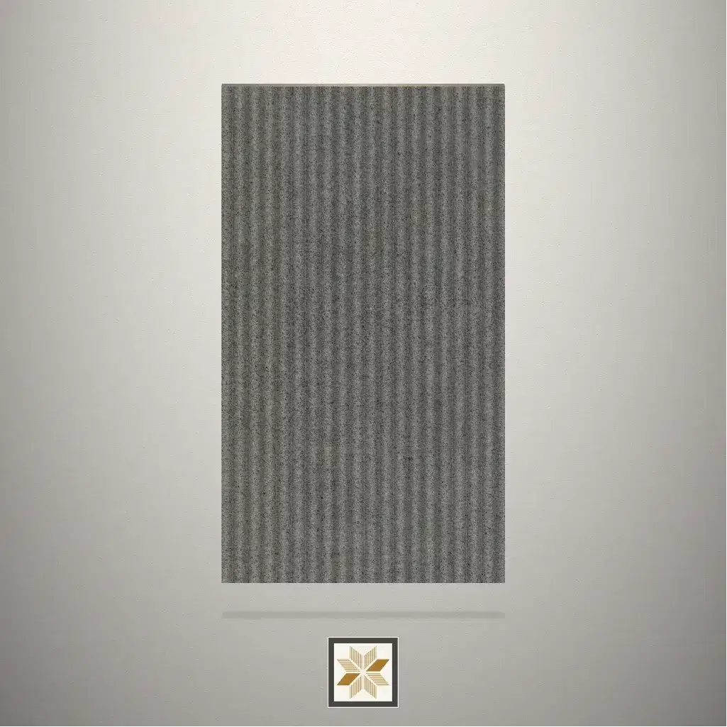 Textured Urban Bamboo Fluted Grey Laminate (8x4 feet,1 mm): LM-12209-0