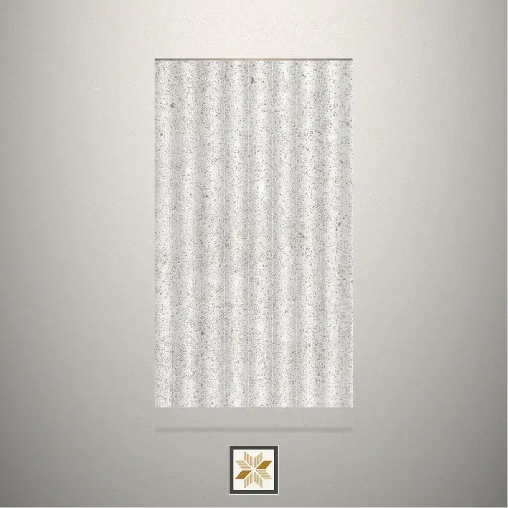 Textured Urban Bamboo Fluted Grey Laminate (8x4 feet,1 mm): LM-12699-0