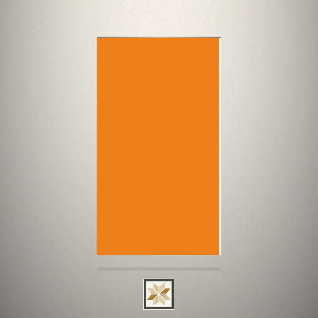 High Gloss Solid Color Orange Laminate (8x4 feet,1 mm): LM-13678-0