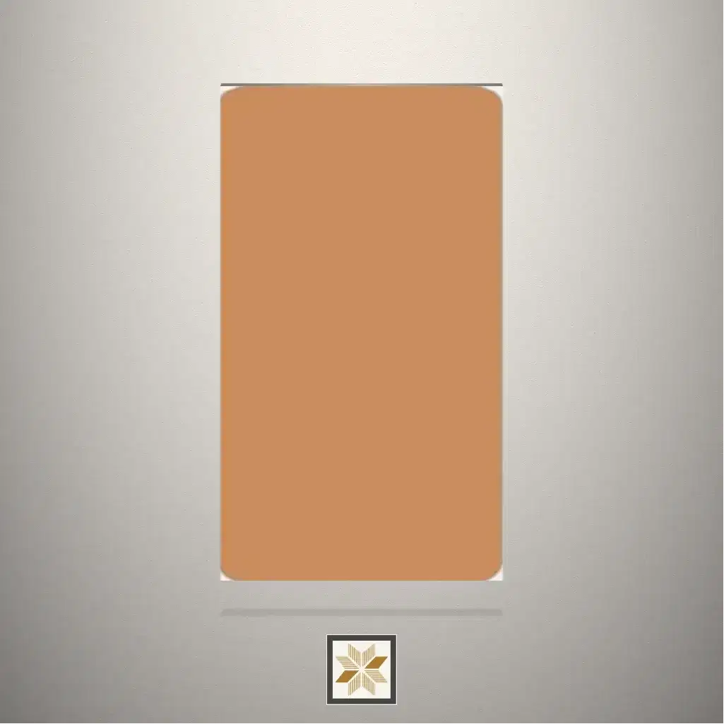 High Gloss Ochre Brown Solid Color Brown Laminate (8x4 feet,1 mm): LM-15216-0