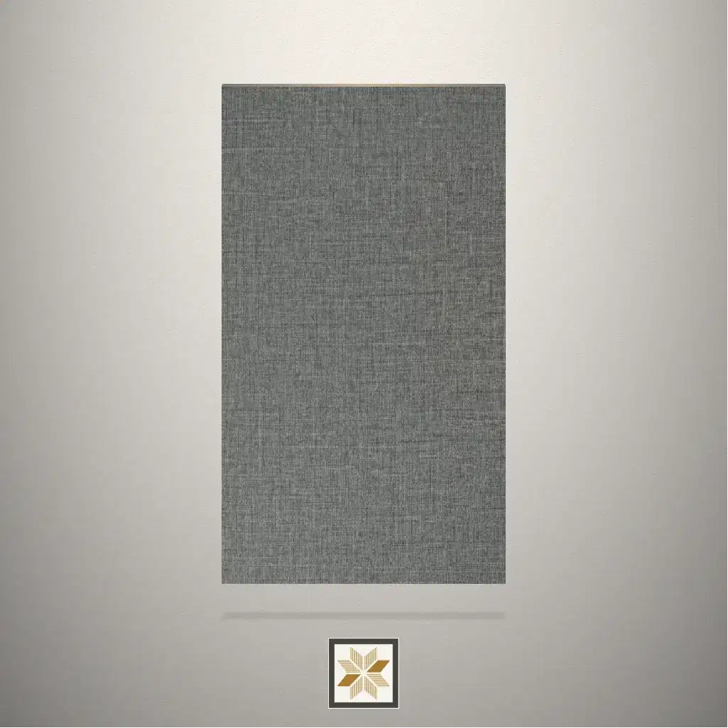 Textured Cambrick Fabric Linen Grey Laminate (8x4 feet,0.8 mm): LM-15533-0