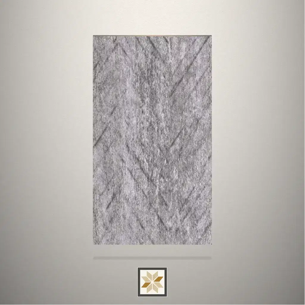 Textured Chevron Silver Pattern Grey Laminate (8x4 feet,0.8 mm): LM-16282-0