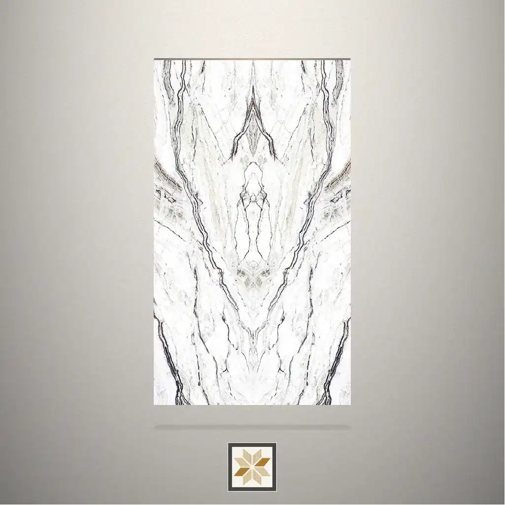 Textured Digital Printed White Laminate (8x4 feet,1 mm): LM-16314-0