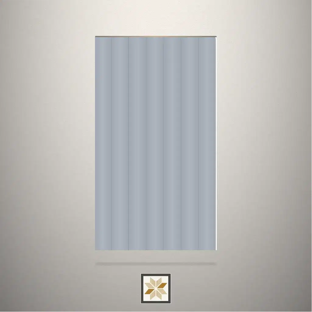 High Gloss Pristine Pleat Fluted Grey Laminate (8x4 feet,2.5 mm): LM-16317-0