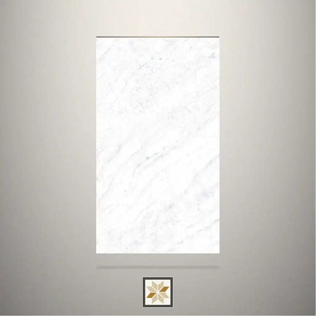 High Gloss Opulent Orbs Marble White Laminate (8x4 feet,1 mm): LM-17196-C-0