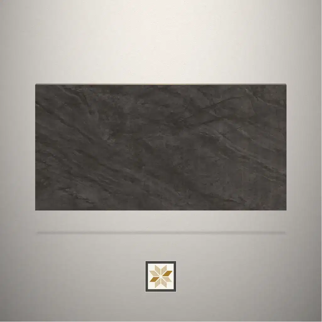 Textured Black Lime Stone Marble Black Laminate (8x4 feet,1 mm): LM-17207-C-0