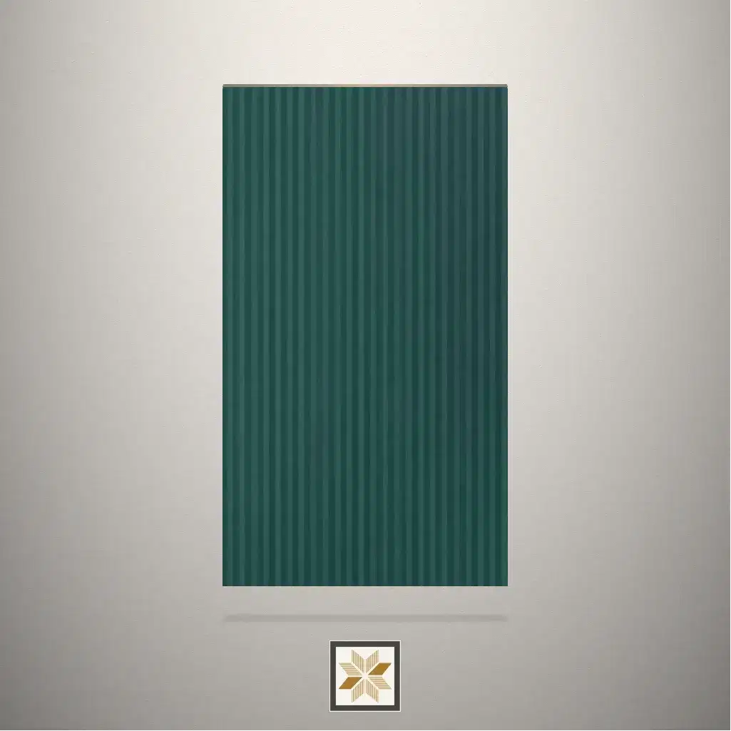 Textured Forest Green Fluted Green Laminate (8x4 feet,1 mm): LM-17343-0