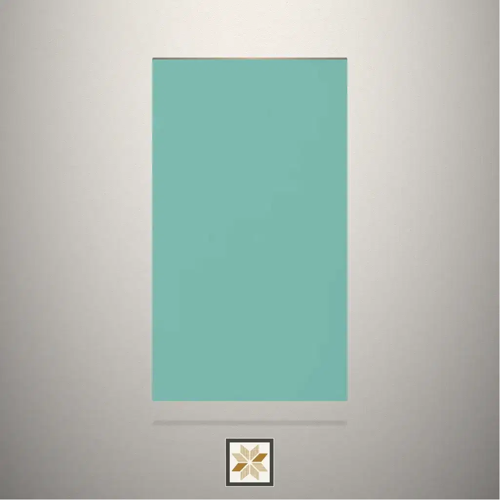 High Gloss Aqua Green Solid Color Blue Laminate (8x4 feet,1 mm): LM-18185-0