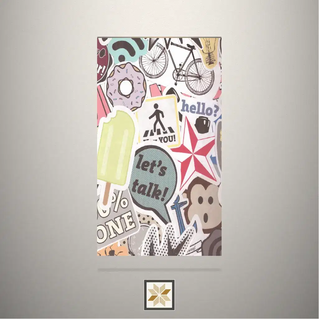 Textured Digital Printed Multi Colour Laminate (8x4 feet,1.25 mm): LM-18245-0