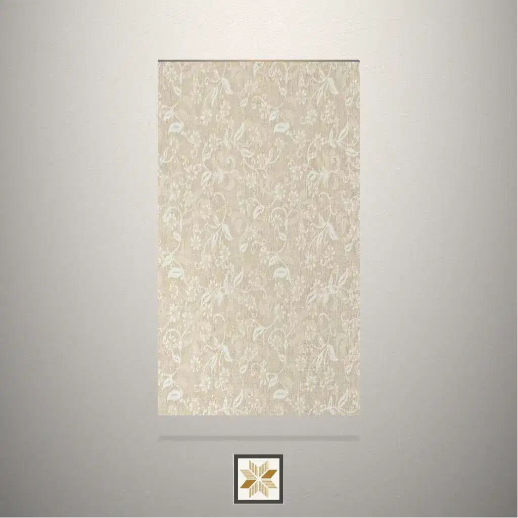Textured Floral Fusion Pattern White Laminate (8x4 feet,1 mm): LM-18455-0